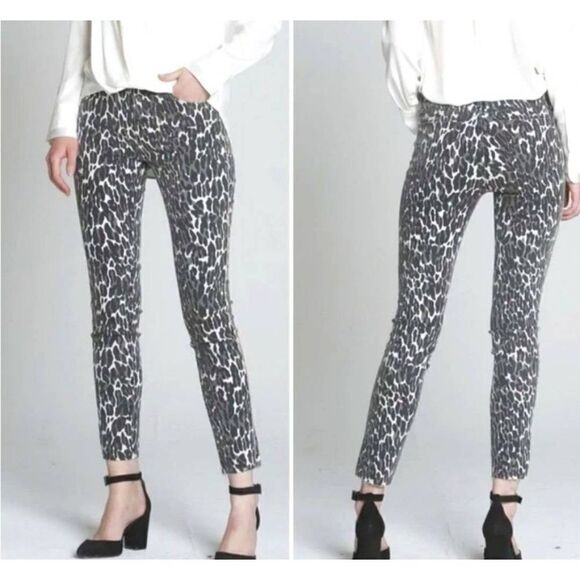 DRIFTWOOD Denim - DRIFTWOOD Jackie Skinny Ankle Jeans in Blk/Grey Animal Print sz 28x28